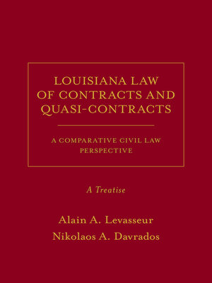 cover image of Louisiana Law of Contracts and Quasi-Contracts